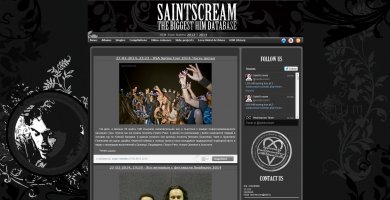 SaintScream Website Design v.3.5.0