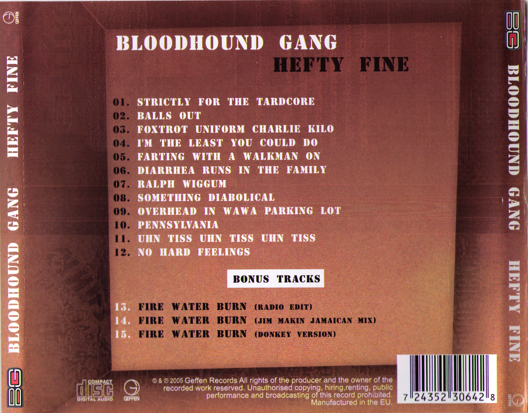 Bloodhound gang тексты. Группа Bloodhound gang альбомы. Hefty Fine Bloodhound gang. Bloodhound gang альбом Hefty Fine. Bloodhound gang Hefty Fine обложка.